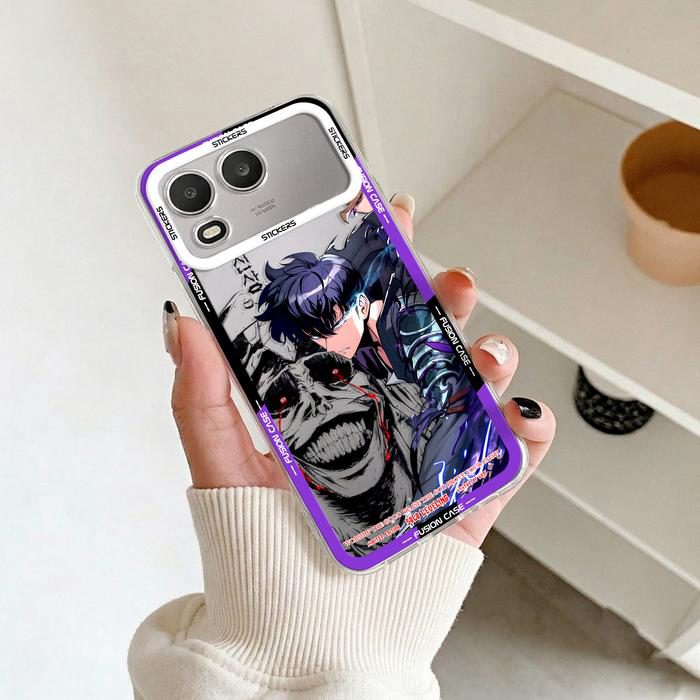 Casing Bening untuk Itel A200 Softcase Solo Leveling Silikon Transparan Anti Shock Protection Bumper Cover Hp SCI-17