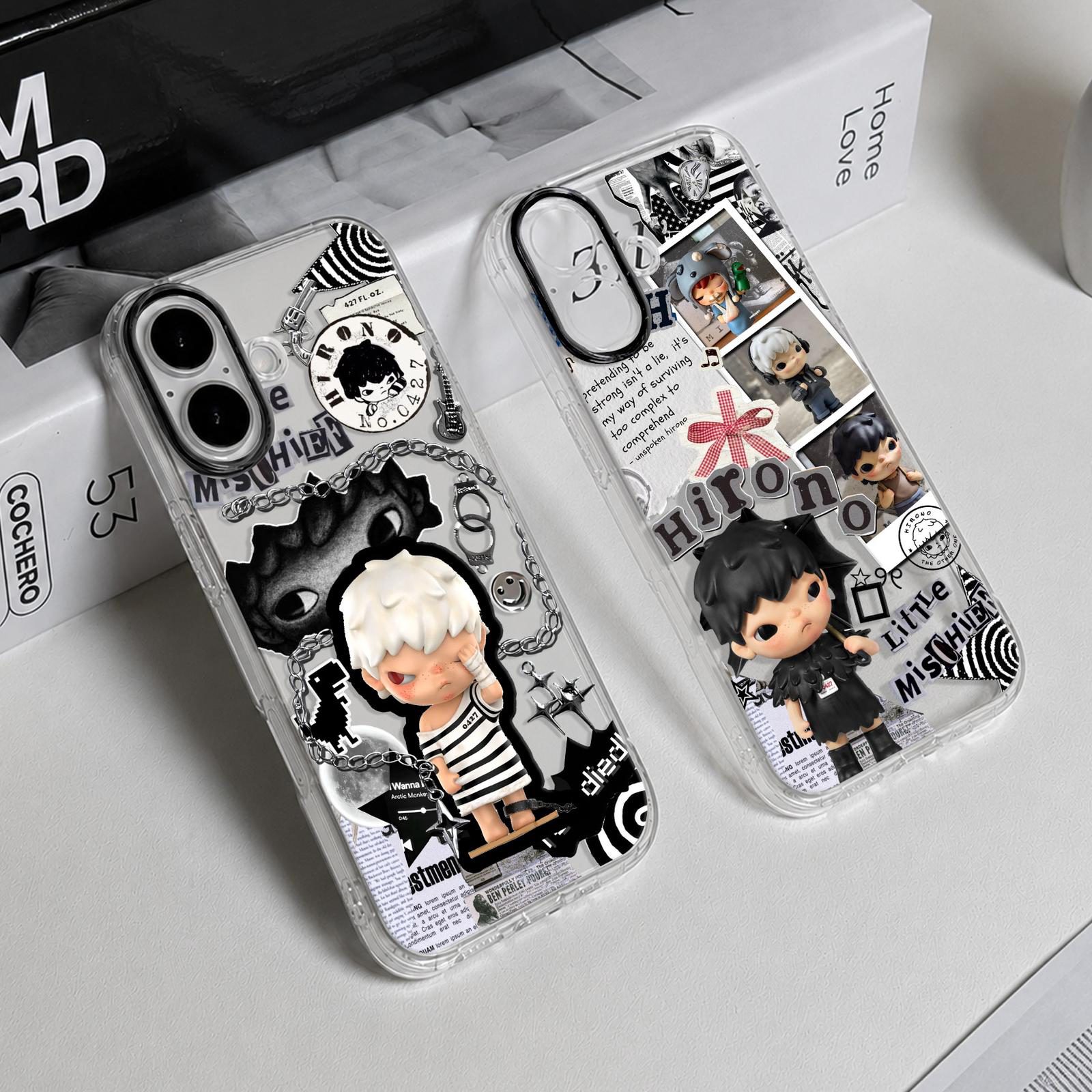 Softcase Bening Hirono Untuk Iphone 11 12 13 14 15 16 17 Pro Max Xr Xs Max Anti Kuning & Lentur Premium Casing Transparan Silikon Cover Handphone SCB-19