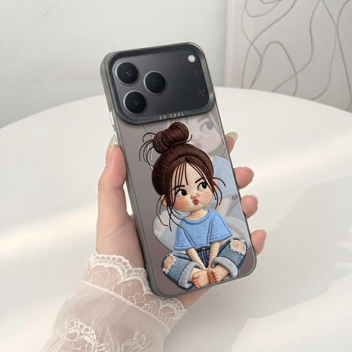 Softcase IMD Hologram Hitam untuk Tecno Spark 50 & 40 Silicone Cute Girls Premium Matte Casing Cover Hybrid Plate SHT-10 - 1 - foto 2