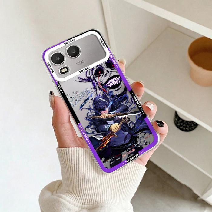 Casing Bening untuk Itel A200 Softcase Solo Leveling Silikon Transparan Anti Shock Protection Bumper Cover Hp SCI-17 - foto 4