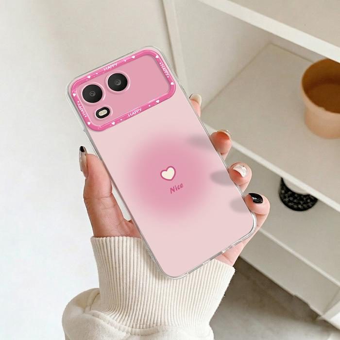 Casing Bening untuk Itel A200 Softcase Love Warna Silikon Transparan Anti Shock Protection Bumper Cover Hp SCI-24 - foto 4