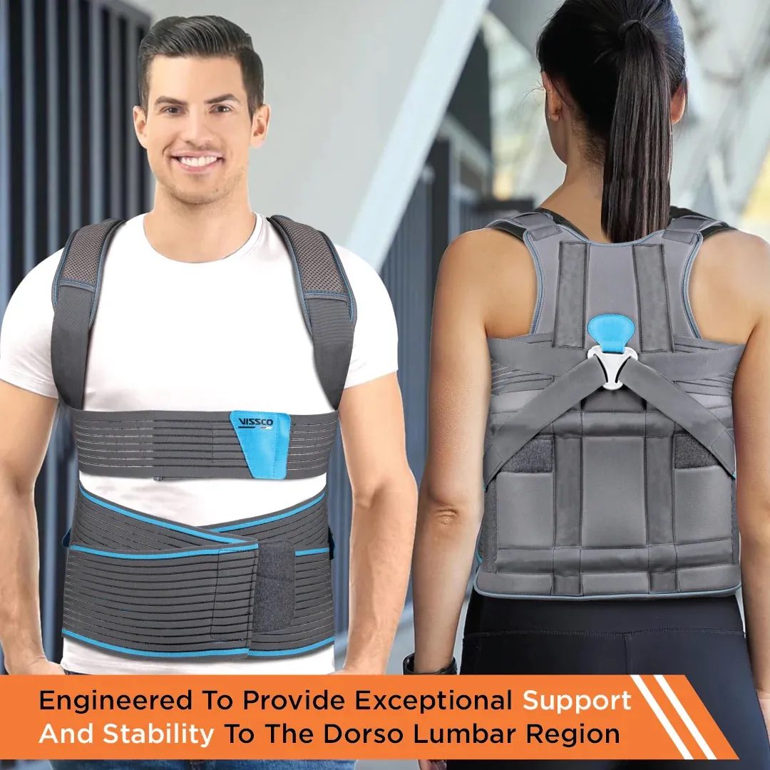 VISSCO - TAYLOR BRACE Dorso Lumbar Spinal 0120 | Penyangga Punggung Tulang Belakang Toraks | Lumbar Pasca Operasi Tulang Belakang Tuberkulosis - S - foto 3