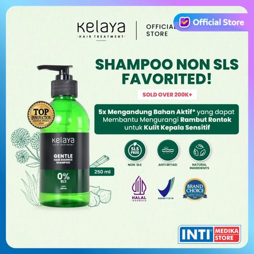KELAYA - Shampoo NON SLS Gentle Hair Essence 250ml | Shampo Rambut Kering & Rontok