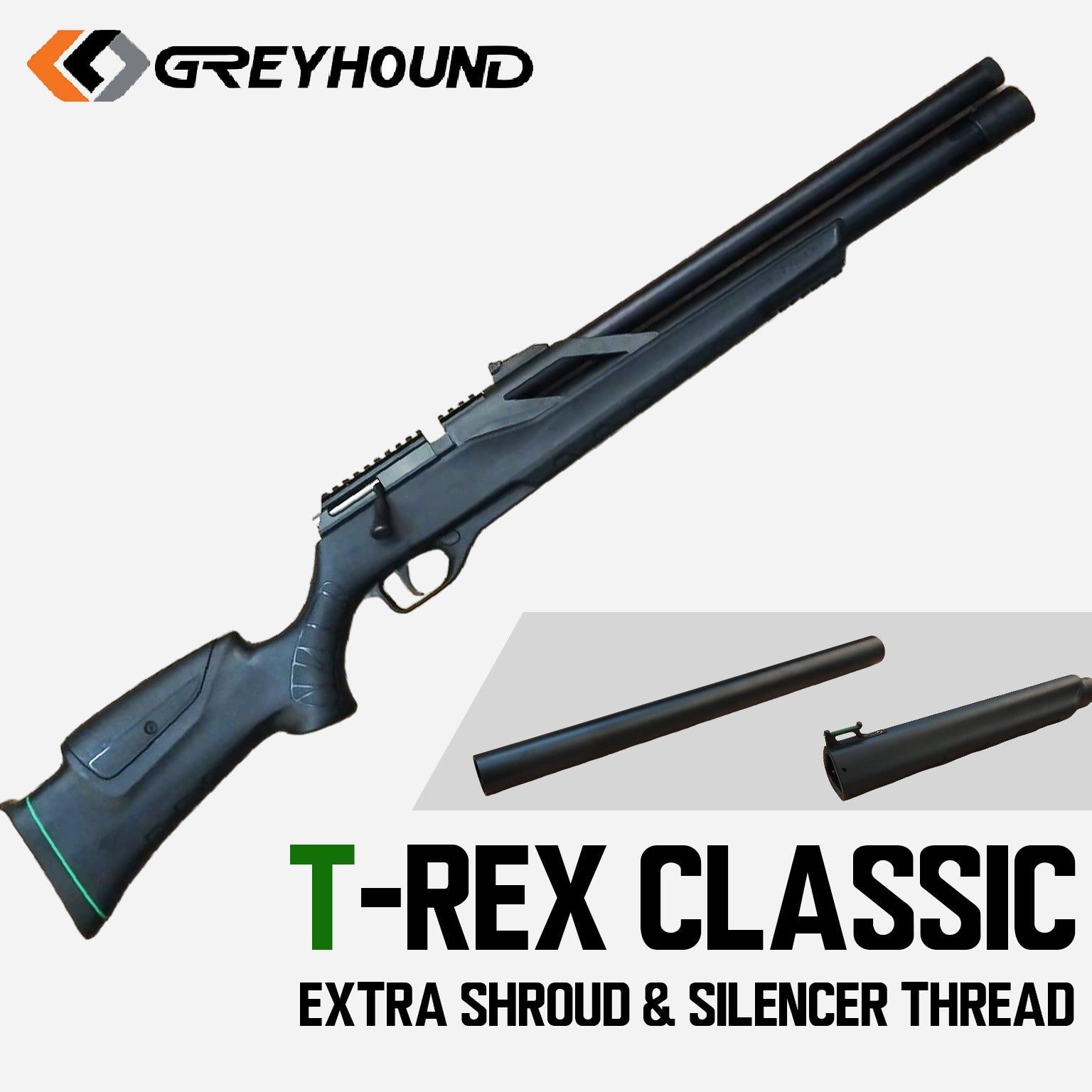 SENAPAN ANGIN GREYHOUND T-REX CLASSIC + DRAT PEREDAM - foto 5