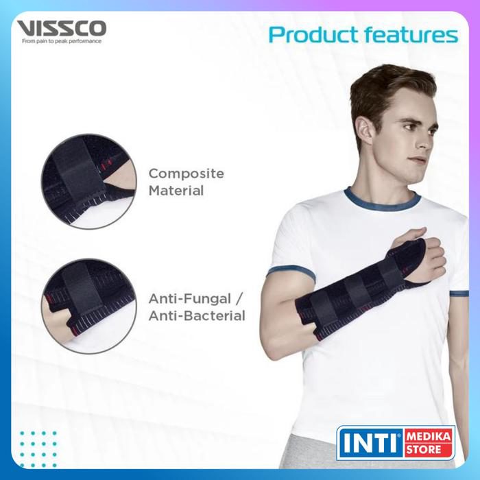 VISSCO - Elastic WRIST SUPPORT 21cm 0644 | Deker Elastis Cedera Pergelangan Tangan & Lengan Bawah - foto 3
