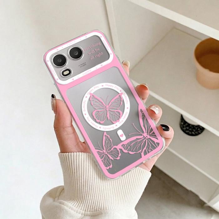 Casing Bening untuk Itel A200 Softcase Butterfly Silikon Transparan Anti Shock Protection Bumper Cover Hp SCI-28 - foto 3