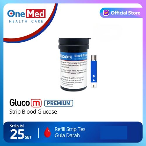 ONEMED - Strip Tes Gula Darah Isi 25 pcs GLUCO M PREMIUM