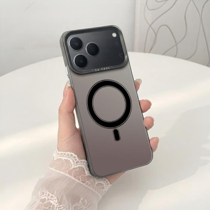 Softcase IMD Hologram Hitam untuk Tecno Spark 50 & 40 Silicone MagSafe Premium Matte Casing Cover Hybrid Plate SHT-15 - 1 - foto 2