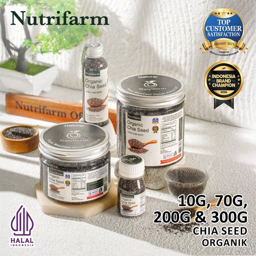 NUTRIFARM CHIA SEED 10GRAM/70GRAM/300GRAM ORGANIK
