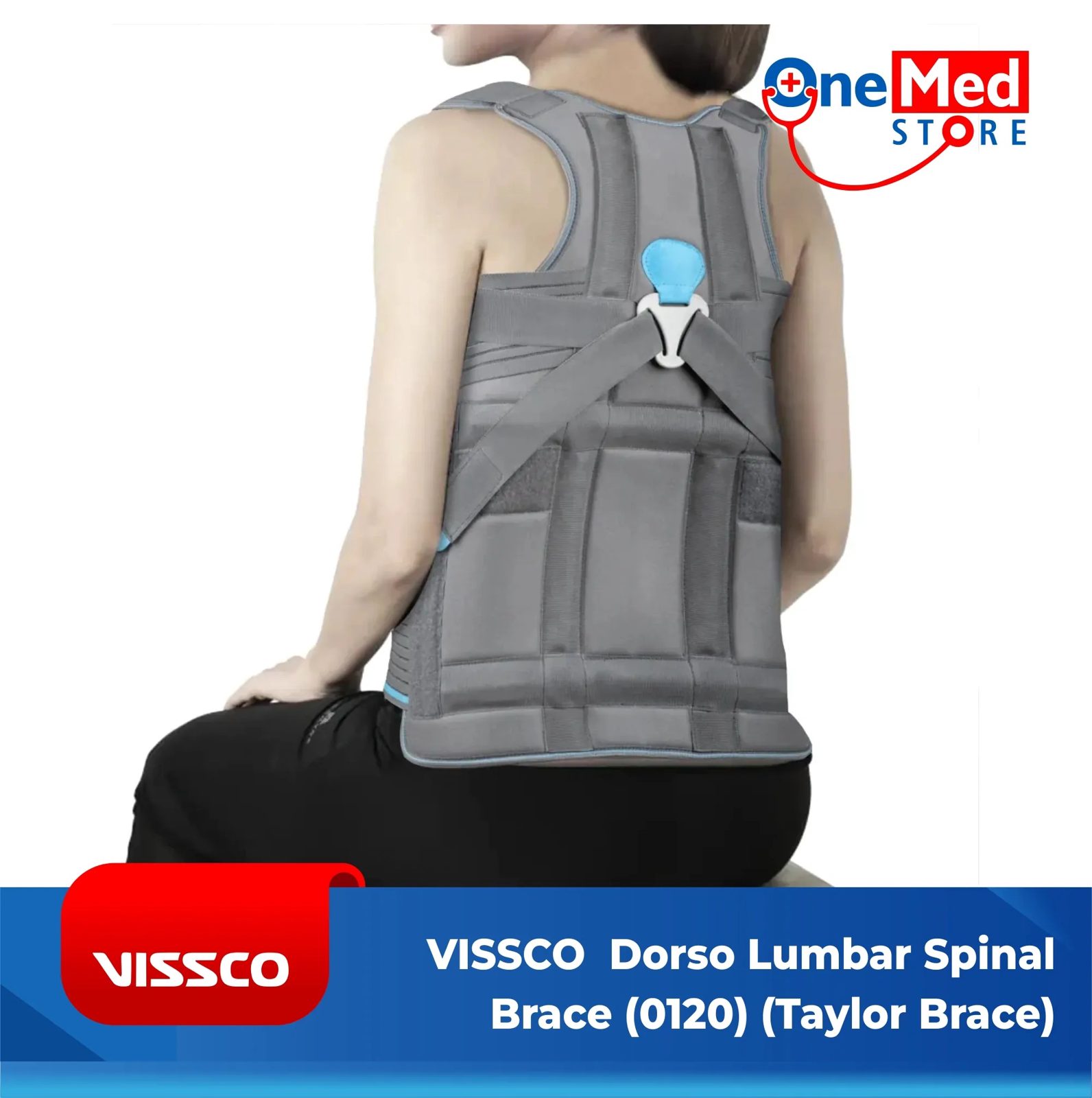 VISSCO - TAYLOR BRACE Dorso Lumbar Spinal 0120 | Penyangga Punggung Tulang Belakang Toraks | Lumbar Pasca Operasi Tulang Belakang Tuberkulosis - S