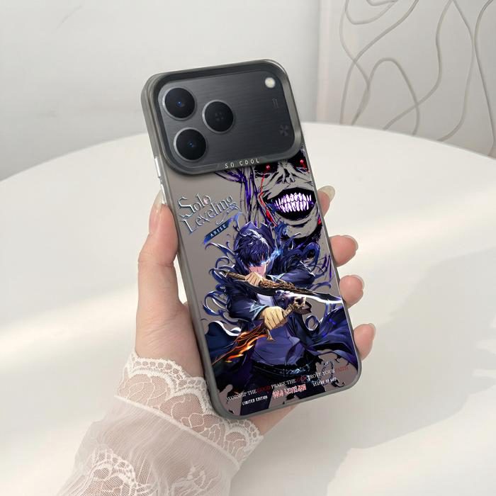 Softcase IMD Hologram Hitam untuk Tecno Spark 50 & 40 Silicone Solo Leveling Premium Matte Casing Cover Hybrid Plate SHT-11 - 1 - foto 4