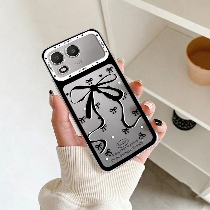 Casing Bening untuk Itel A200 Softcase Pita Bow Silikon Transparan Anti Shock Protection Bumper Cover Hp SCI-23 - foto 4