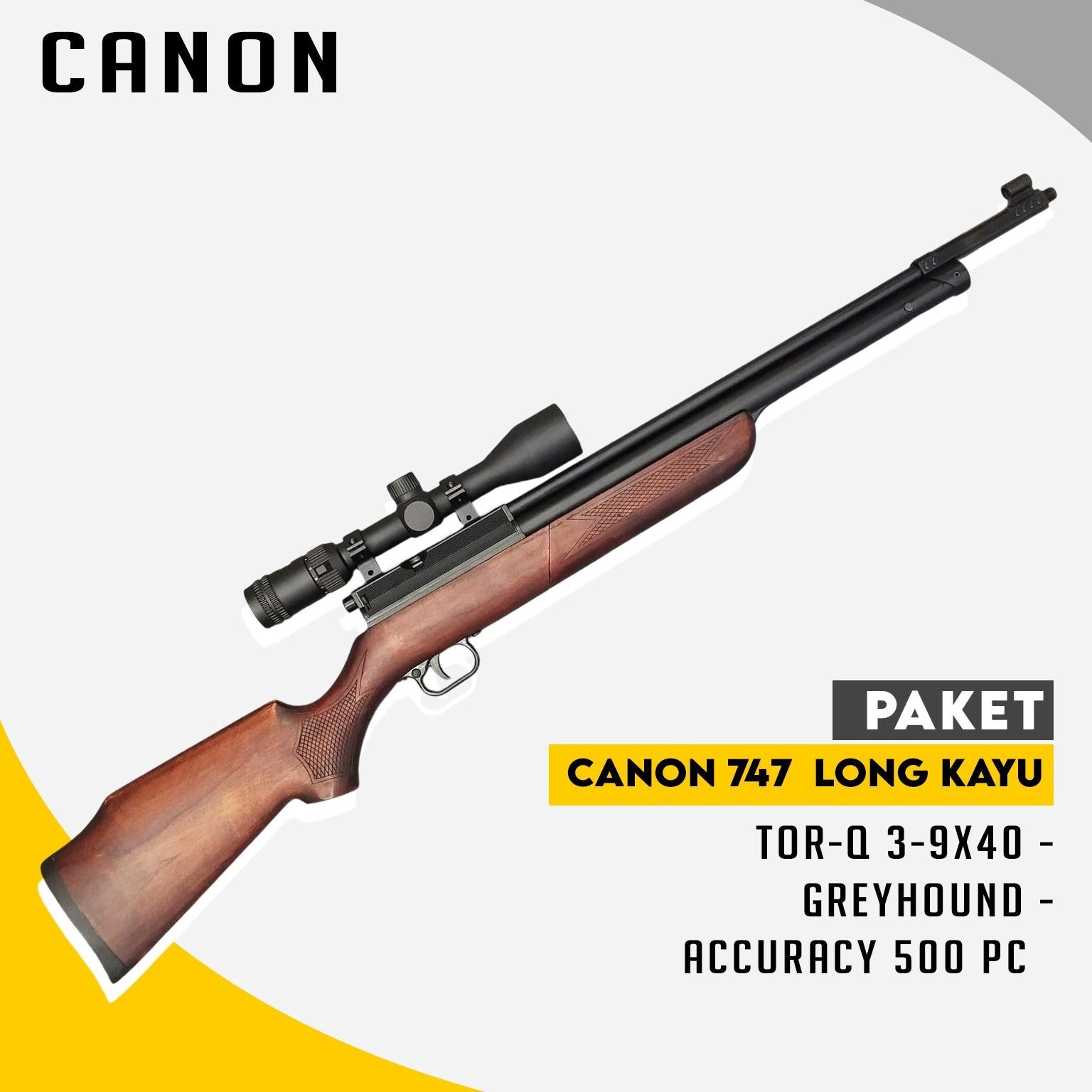 PAKET SENAPAN ANGIN UKLIK CANON 747 LONG KAYU