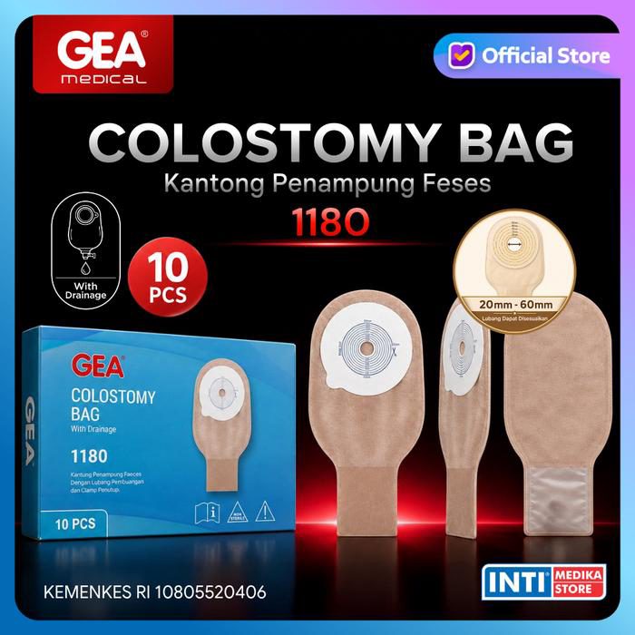 GEA - Colostomy Bag with Drainage 1180 | Kantong Kolostomi Dewasa - foto 2