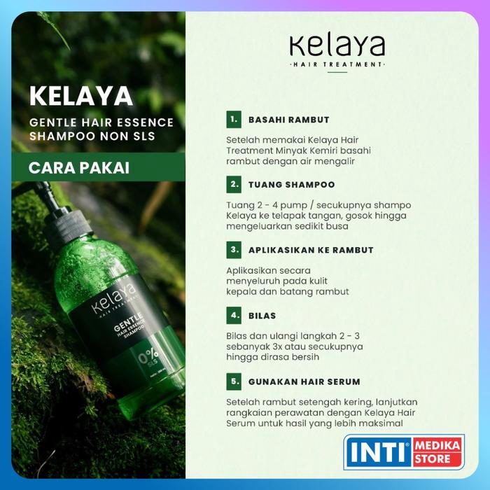 KELAYA - Shampoo NON SLS Gentle Hair Essence 250ml | Shampo Rambut Kering & Rontok - foto 2