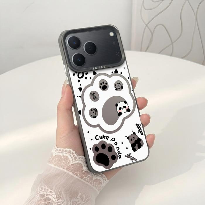 Softcase IMD Hologram Hitam untuk Tecno Spark 50 & 40 Silicone Panda Premium Matte Casing Cover Hybrid Plate SHT-07 - 1, - foto 2