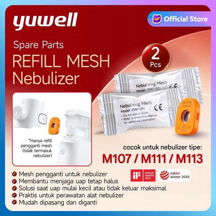 YUWELL - Nebulizer Portable M107 M111 M113 | Alat Terapi Uap Pernapasan Batuk Pilek Anak Dewasa