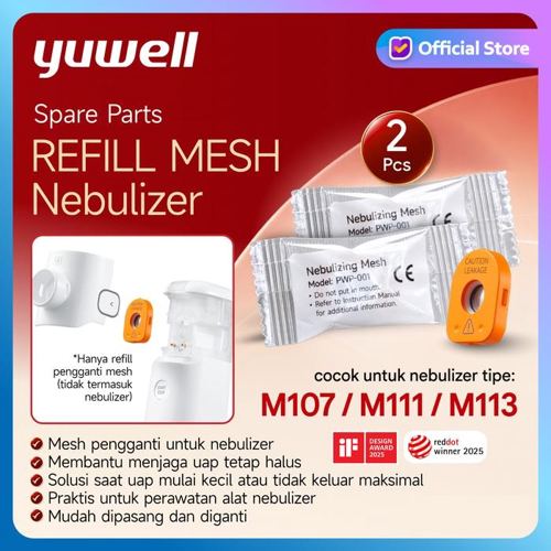 YUWELL - Nebulizer Portable M107 M111 M113 | Alat Terapi Uap Pernapasan Batuk Pilek Anak Dewasa