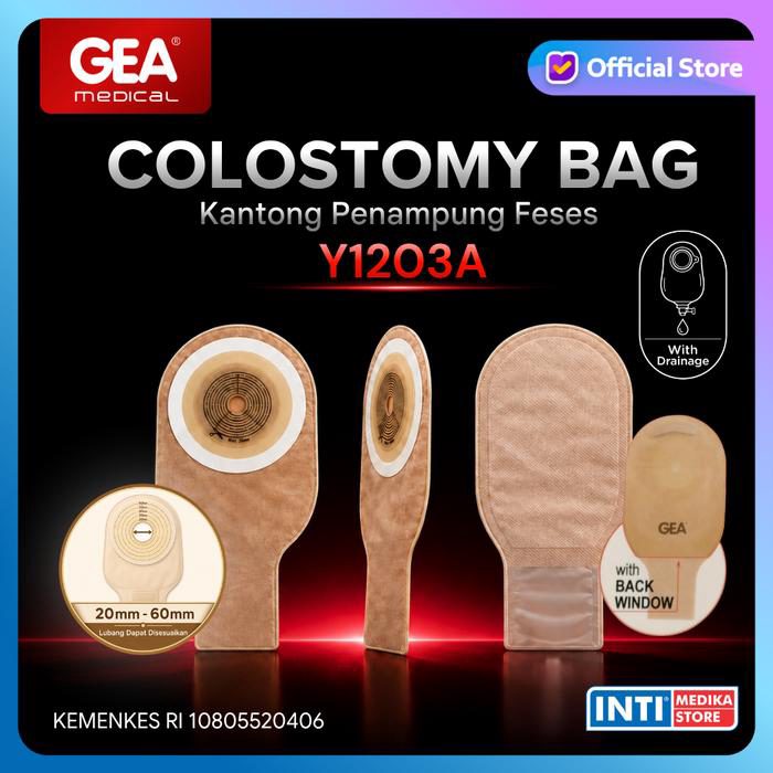 GEA - Colostomy Bag with Drainage + Back Window Y1203A | Kantong Kolostomi Dewasa - foto 2